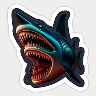 Shark Attack Sticker